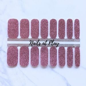 5 for $20 Nail Wraps- Pink Glitter